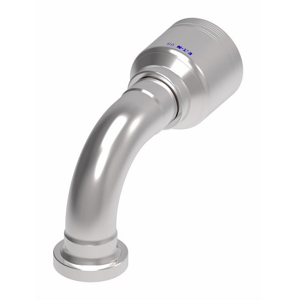 6S24FHB20 Aeroquip by Danfoss | 6 Wire 6S SAE Code 62 Flange 90° Elbow (FHB) Crimp Fitting | -24 Code 62 Flange x -20 Hose Barb | Steel