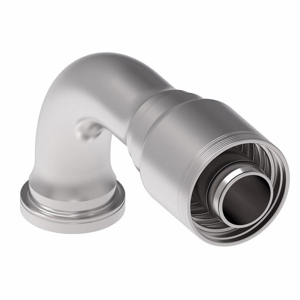 6S32FHB32 Aeroquip by Danfoss | 6 Wire 6S SAE Code 62 Flange 90° Elbow (FHB) Crimp Fitting | -32 Code 62 Flange x -32 Hose Barb | Steel