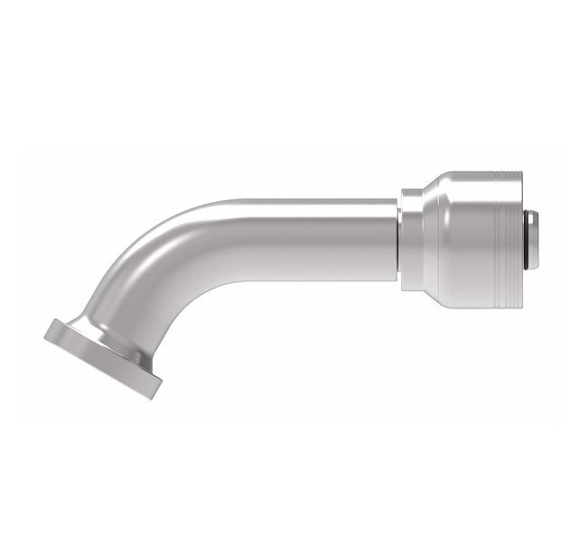 6S20FHG16 Aeroquip by Danfoss | 6 Wire 6S SAE Code 62 Flange 60° Elbow (FHG) Crimp Fitting | -20 Code 62 Flange x -16 Hose Barb | Steel