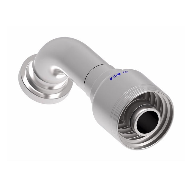 6S20FHG20 Aeroquip by Danfoss | 6 Wire 6S SAE Code 62 Flange 60° Elbow (FHG) Crimp Fitting | -20 Code 62 Flange x -20 Hose Barb | Steel