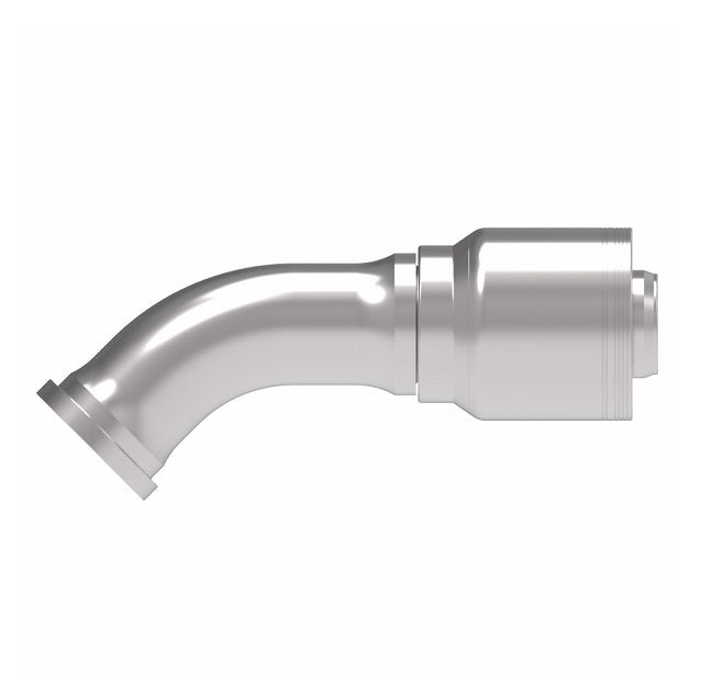 6S32FLA32 Aeroquip by Danfoss | 6 Wire 6S SAE Code 61 Flange 45° Elbow (FLA) Crimp Fitting | -32 Code 61 Flange x -32 Hose Barb | Steel