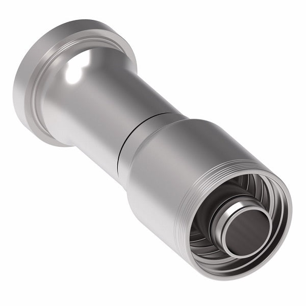 6S32FL24 Aeroquip by Danfoss | 6 Wire 6S SAE Code 61 Flange (FL) Crimp Fitting | -32 Code 61 Flange x -24 Hose Barb | Steel