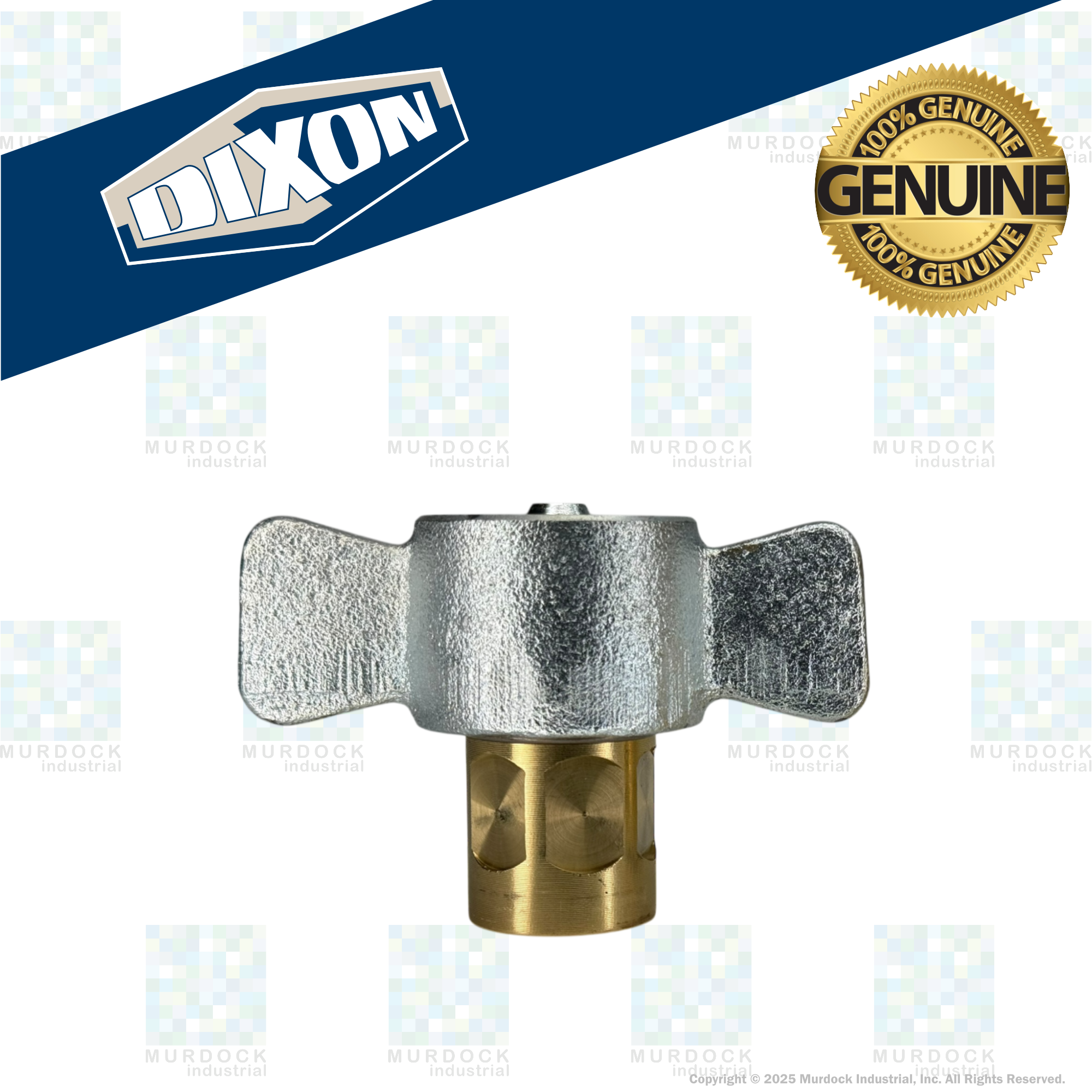6WF4-B by Dixon Valve | Hydraulic Quick Disconnect Coupling | W-Series | 1/2" Female NPTF x 3/4" Wingstyle Interchange | Socket | Nitrile Seal | Brass