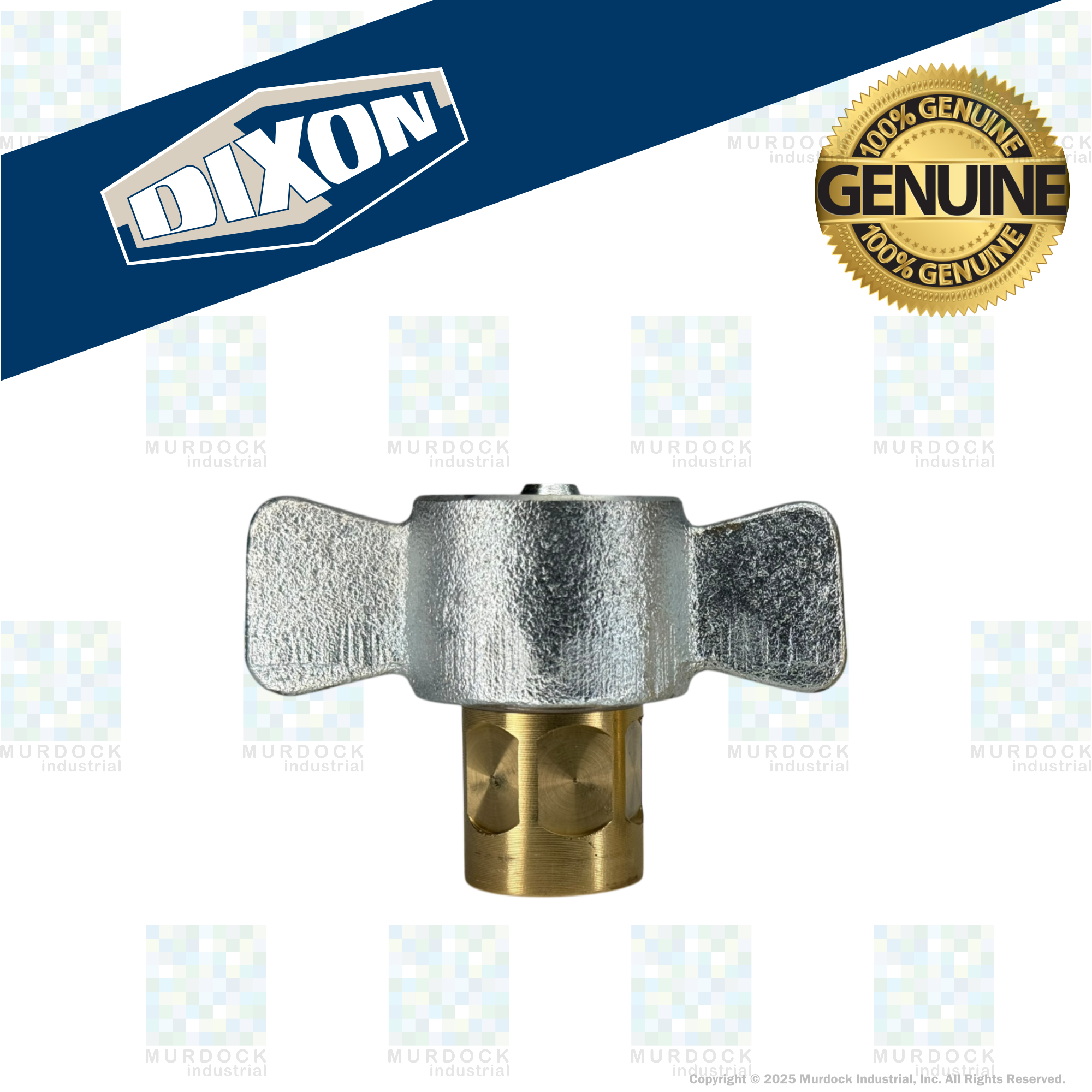 6WF6-B by Dixon Valve | Hydraulic Quick Disconnect Coupling | W-Series | 3/4" Female NPTF x 3/4" Wingstyle Interchange | Socket | Nitrile Seal | Brass