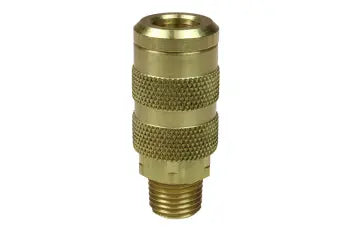 14X2M by Coilhose | CoilFlow™ Six Ball ARO Interchange Coupler | Manual | 1/4" Body Size | 1/8" Male NPT Thread | Straight | Brass (Type 14)