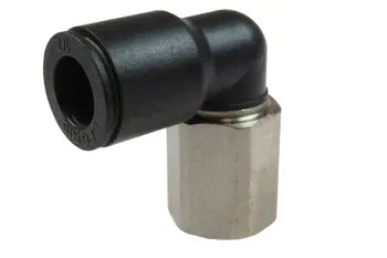 CL700806S by Coilhose | COILOCK™ Push-To-Connect Fitting | 1/2" Tube OD x 3/8" Female NPT Swivel | 90° Elbow | Plastic