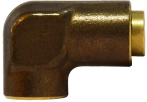 700808 by Midland | DOT Push-In Fitting | Forged | 1/2" Tube OD x 1/2" Female NPTF | 90° Elbow | Brass