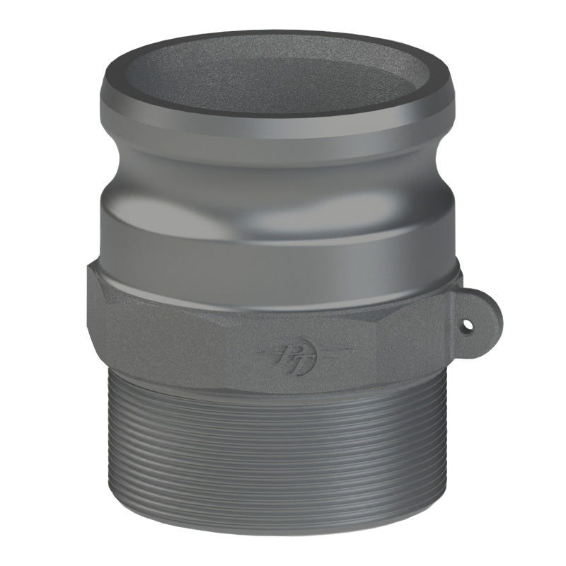 70401500 (15FFH) by PT-Coupling | Cam & Groove Adapter | Type FFH | 1-1/2" Adapter x 1-1/2" Male Fire Hose (NH) Thread | Hard Coat Aluminum