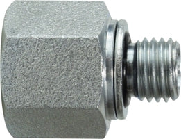 7045622 by Midland | Hydraulic Female Pipe to Metric | 3/4" Female Pipe x 22x1.5 Male Metric | Adapter | Steel