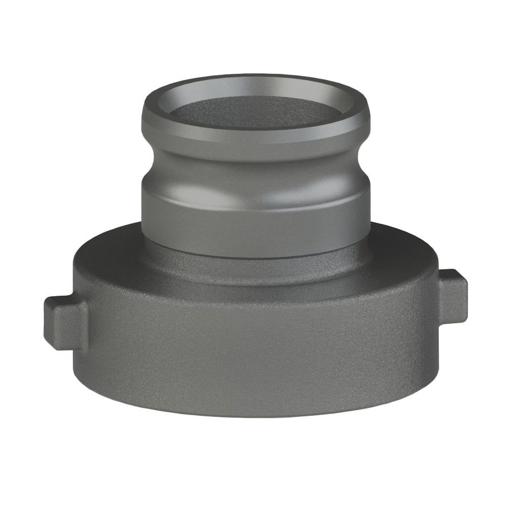 70463050 (TCA30X50) by PT-Coupling | Reducing Cam & Groove Adapter | Type TCA | 3" Adapter x 5" Female Tank Car Thread | Hard Coat Aluminum