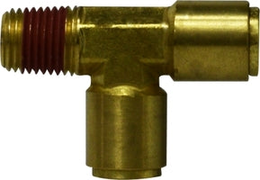 710402 by Midland | DOT Push-In Fitting | 1/4" Tube OD x 1/8" Male NPTF | Run Tee | Brass