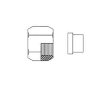 719x8 by Couplamatic | VARI-CRIMP Coupling | 1/2" Tube Size Sleeve | Straight | Trivalent Zinc Plating