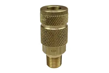 169 by Coilhose | Coilflow™ Automotive Tru-Flate Interchange Coupler | Manual | 1/4" Body Size | 1/8" Male NPT Thread | Straight | Brass (Type 16)