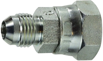 72408 by Midland | Hydraulic JIC to BSPP Swivel | 3/4-16 Male JIC 37° Flare x 1/2-14 Female BSPP Swivel | Straight | Steel