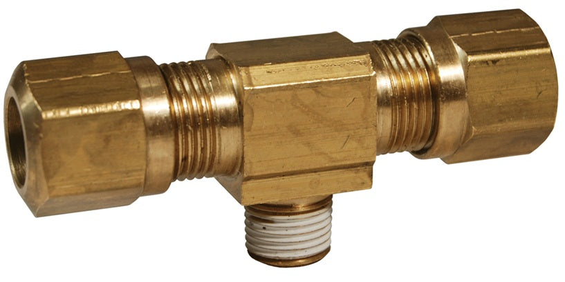 72NAB44VS by Dixon Valve | Air Brake Fitting | Male Branch Tee | 1/4" Male NPT x 1/4" Tube Size x 1/4" Tube Size | Brass