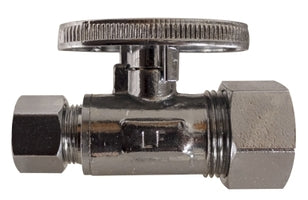 746556 by Midland | Supply Stop Connector | Lead Free | 5/8" Compression x 3/8" Compression Stop | Straight | Chrome Plated Brass