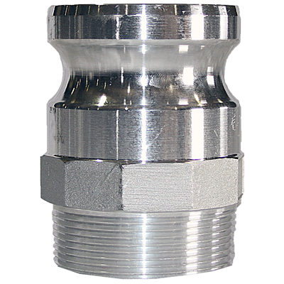 1.0-F-SS by Texcel | CAM & GROOVE COUPLING LINE | Type F | 1" Male Adapter x 1" Male NPT Thread | Stainless Steel