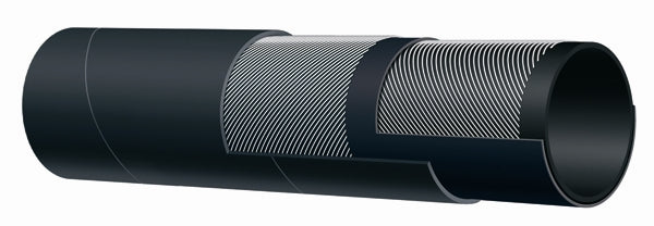 T755AA050X50 Alfagomma by Kuriyama | T755AA Series | 2-Ply Abrasive Material Blast Hose | 1/2" ID | 1.06" OD | 180 PSI | Black | 50ft Length