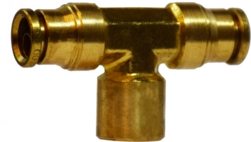 770402 by Midland | DOT Push-In Fitting | Branch | 1/4" Tube OD x 1/8" Female NPTF | Tee | Brass