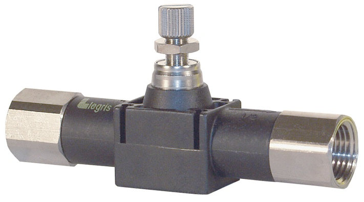 77752222 by Dixon Valve | Legris Threaded In-Line Flow Control Valve | 1/2" Female NPT | Nylon