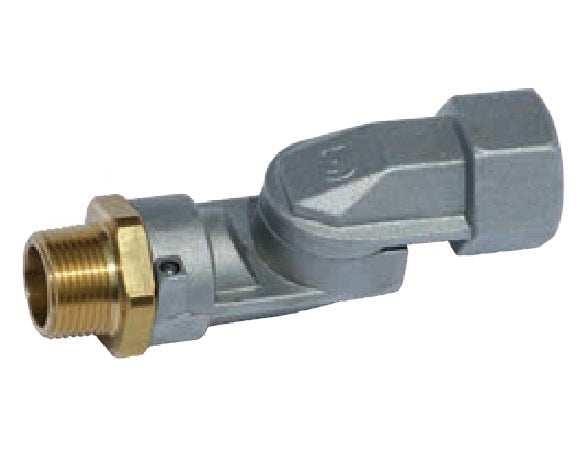 780062 by PT-Coupling | Dual Plane Swivel for Fuel Nozzles | 3/4" NPT Inlet | 1" Male NPT Size