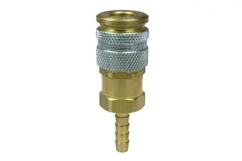 113 by Coilhose | Megaflow™ Automatic High Flow Series Coupler | Automatic | 1/4" Body Size | 1/4" Hose Barb | Straight | Brass (Type 11)