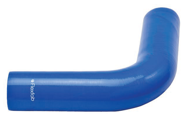 7884-075 by FlexFab | Series 7884 | 3-ply | 0.75" ID | 1.07" OD | Blue | 90° Elbow | Silicone | 6" Leg Length