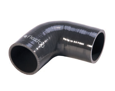 7965 by FlexFab | 4- Ply Coolant | 2.50" ID | 2.92" OD | Black | 90° Elbow | 10" Overall Length