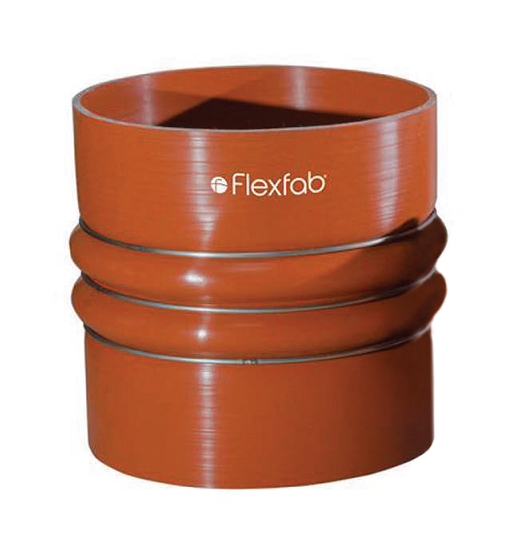 7968 by FlexFab | 6-ply Large ID Charge Air Connector (CAC) | 6.00" ID | 6.34" OD | Orange | 8" Overall Length