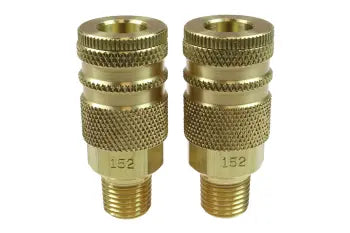 152S-T5 by Coilhose | Steel Coupler | 1/4" Male NPT Industrial Interchange | Coupler | Straight | Plated Steel | Pack of 5