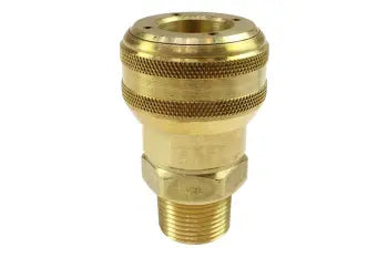 342A by Coilhose | Coilflow™ Automatic Industrial Interchange Coupler | 3/4" Body Size | 3/4" Male NPT Thread | Straight | Brass (Type 34)