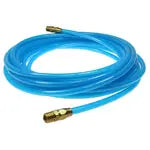 PFE60504TZ by Coilhose | Flexeel® Reinforced Hose | 3/8" Hose ID | 9/16" Hose OD | 1/4" Male NPT Rigid Reusable Fittings | 50ft | Transparent Blue | Straight | Polyurethane
