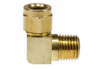 CEM0404 by Coilhose | Nylon Hose Fitting | 1/4" Hose ID x 1/4" Male NPT Thread | 90° Elbow | Brass