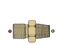 8007-04-04 by AdaptAll | -04 Male BSPP x -04 Male NPT | Adapter | Brass