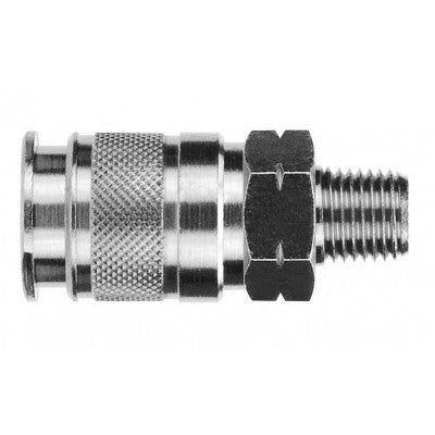 80191-06 by AIGNEP | QC Series | 1/4" Multisocket Coupler x 3/8" Male NPTF
