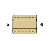 8043-08-06 by AdaptAll | -08 Female BSP x -06 Female BSP | Solid Adapter | Brass