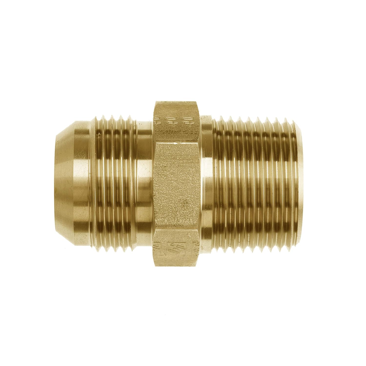 2404-10-04-B by Brennan Inc. | 5/8in Male JIC x 1/4in Male NPTF | Straight | Brass