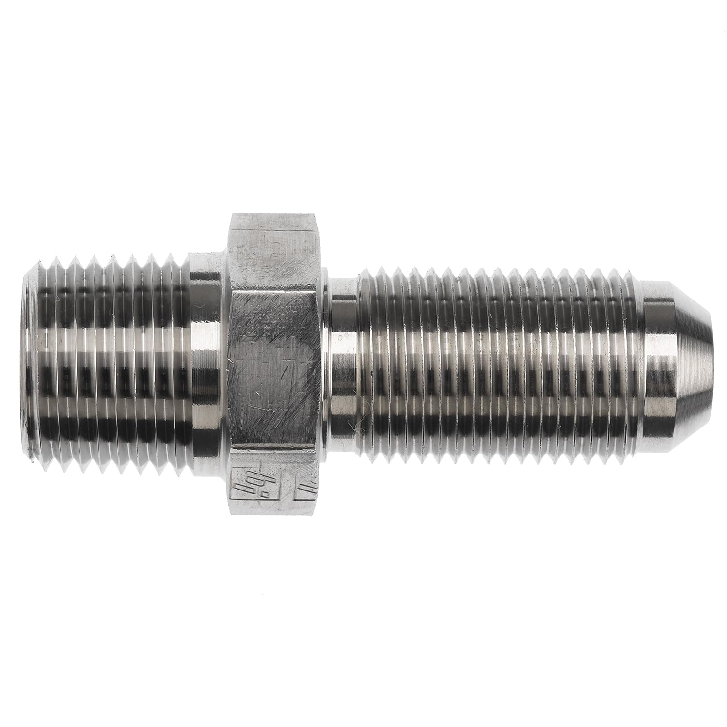 2706-20-20 by Brennan Inc. | -20 Male Pipe x -20 Male JIC Bulkhead | Straight | Steel