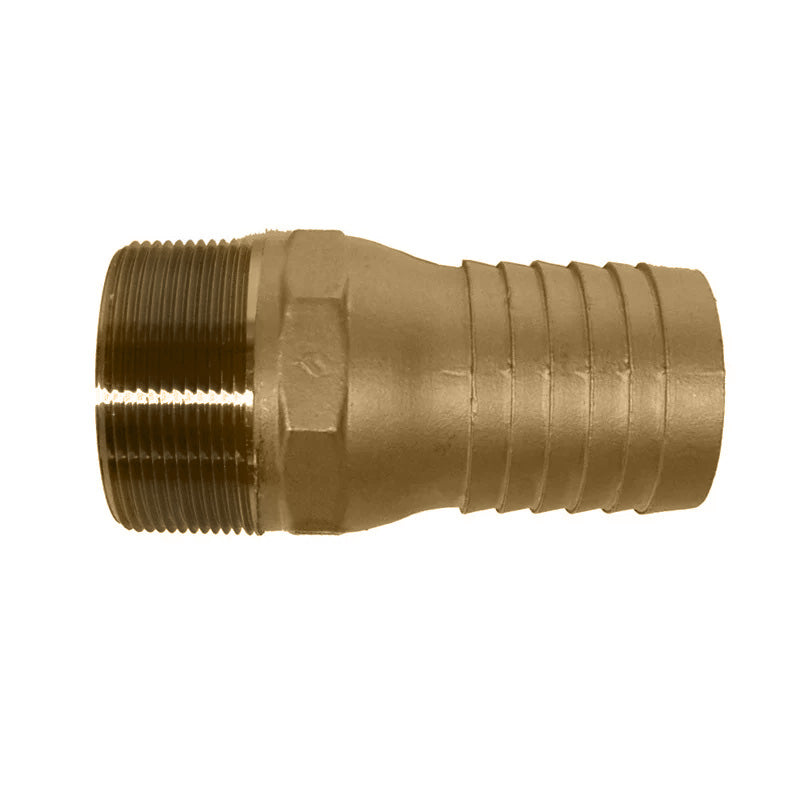 82640200BR (PTCN200) by PT-Coupling | Combination Nipple | 2" Hose Shank x 2" Male NPT | Brass
