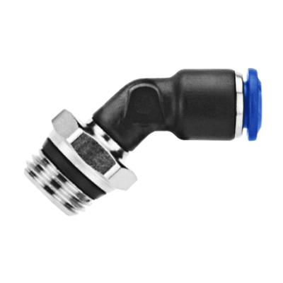 85170-08-06 by AIGNEP | 85 Series | Swivel | 1/2" Tube x 3/8" Swift-Fit Male | 45° Elbow | Pack of 10