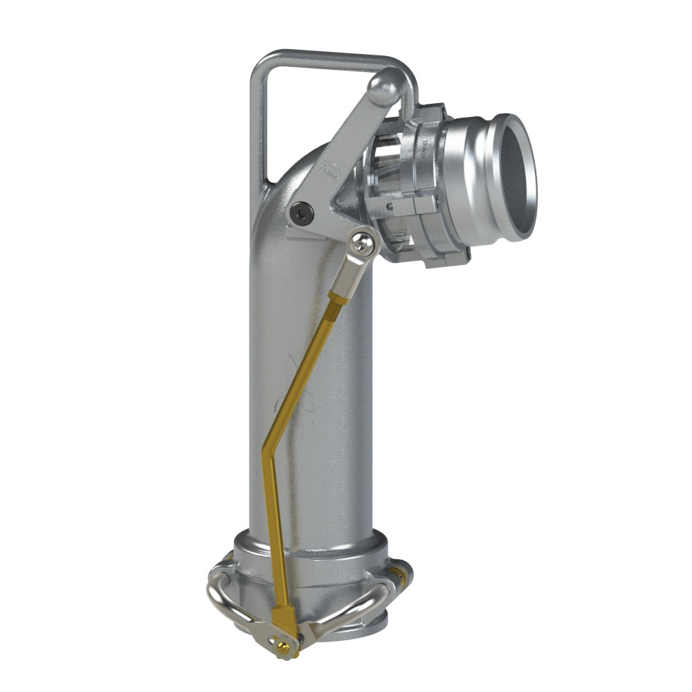 86004100 (UTF40) by PT-Coupling | Petroleum Handling Dual Point Tight Fill Elbow | with TF40AF Adapter | Complete Assembly