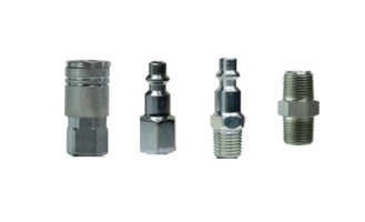 87418 by Midland | 4 Piece Pneumatic Quick Disconnect Kit Industrial Set | 1/4" x 1/4" NPT
