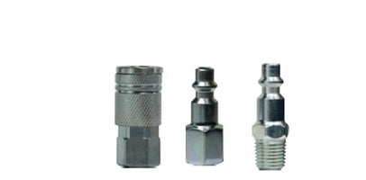 87420 by Midland | 3 Piece Pneumatic Quick Disconnect Kit Industrial Set | 1/4" x 1/4" NPT