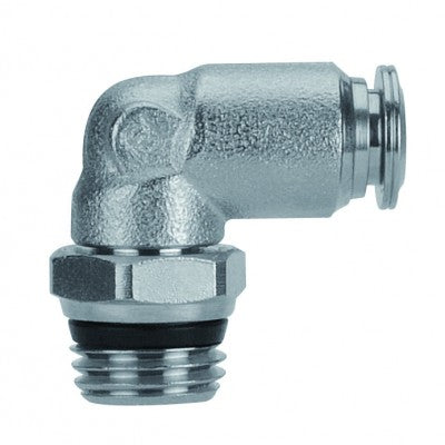 89110-05-06 by AIGNEP | 89 Series | Swivel Metal Release Collet | 5/16" Tube x 3/8" Swift-Fit Male | 90° Elbow | Pack of 10