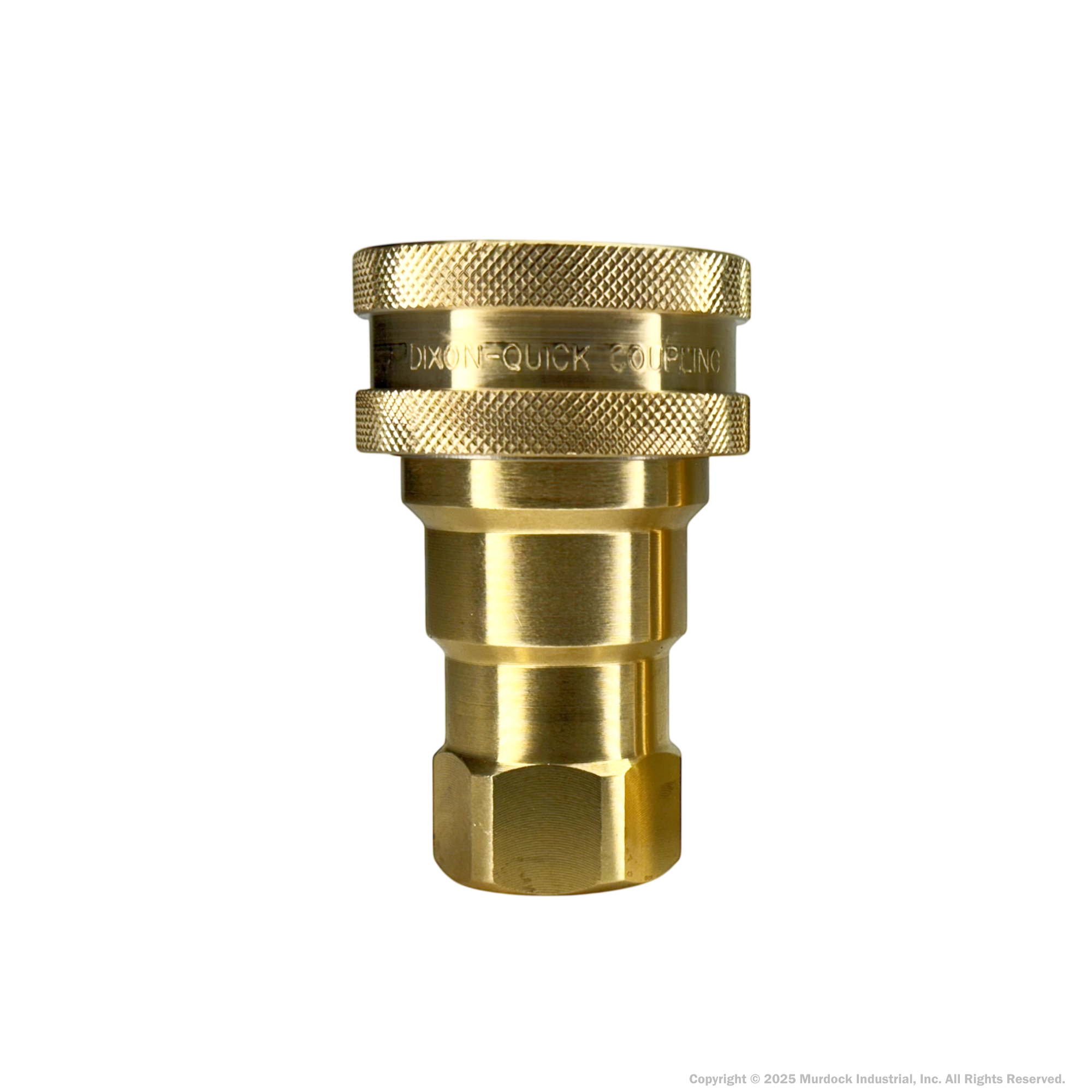 8HF8-B by Dixon Valve | Hydraulic Quick Disconnect Coupling | H-Series | 1" Female NPTF x 1" ISO-B Interchange | Socket | Nitrile Seal | Brass