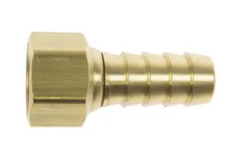 F0402 by Coilhose | Hose Fitting | 1/4" Hose ID | 1/8" Female NPT Thread | Ball Type Swivel Hose Barb | Straight | Brass