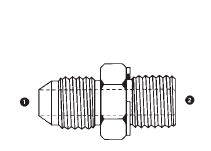 9002-04-04 by AdaptAll | -04 Male JIC x -04 Male BSPP | Adapter | Carbon Steel