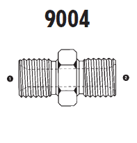9004-24-45 by AdaptAll | -24 Male BSPP x 45mm Male Metric | Adapter | Carbon Steel