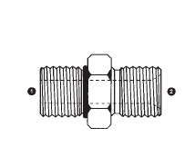 9006-08-04 by AdaptAll | -08 Male SAE O-Ring Boss x -04 Male BSPP | Adapter | Carbon Steel