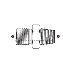 9007-10-08 by AdaptAll | -10 Male BSPP x -08 Male NPT | Adapter | Carbon Steel